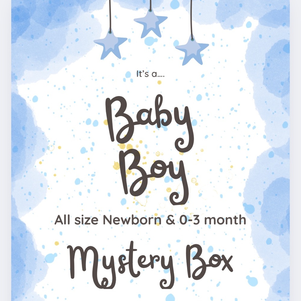 Baby Boy up to 5lbs! Mystery Box! Newborn, 0-3 Month, 3-6